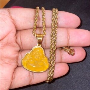 Gold Buddha Pendant Necklace